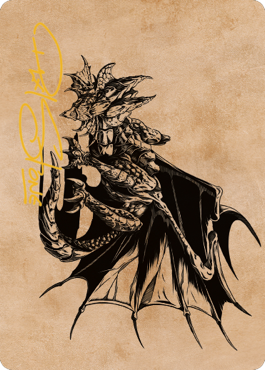 Image of Ancient Copper Dragon Art Card (52) (Gold-Stamped Signature) [Commander Legends: Battle for Baldur's Gate Art Series]