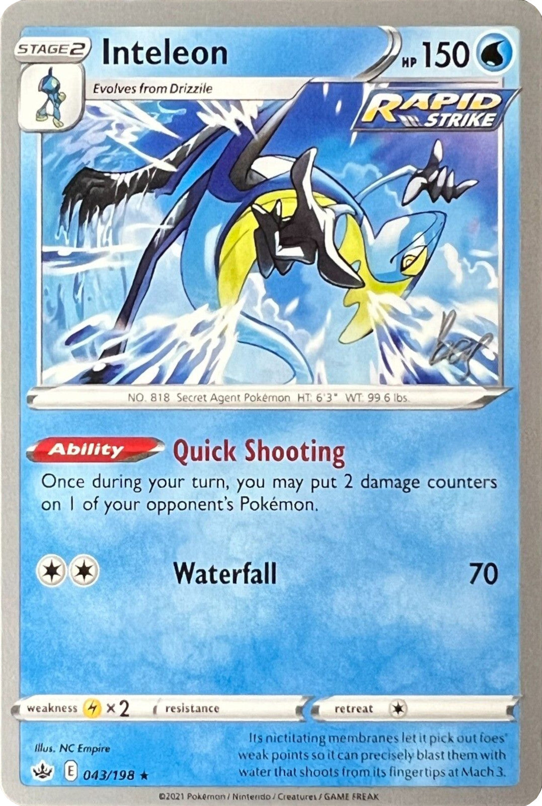 Image of Inteleon (043/198) (Cheryl Again - Sebastian Lashmet) [World Championships 2022]