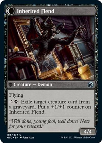 Image of Heirloom Mirror // Inherited Fiend [Innistrad: Midnight Hunt]