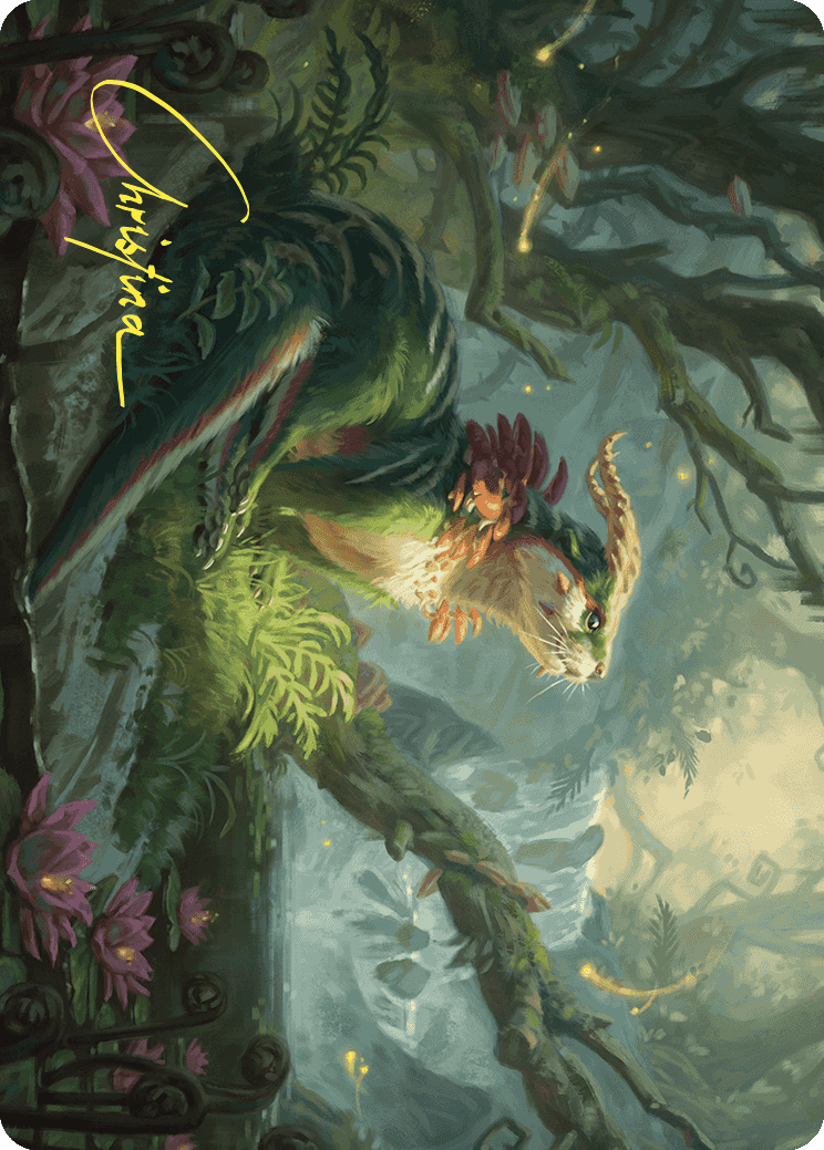 Image of Elusive Otter Art Card (Gold-Stamped Signature) [Wilds of Eldraine Art Series]
