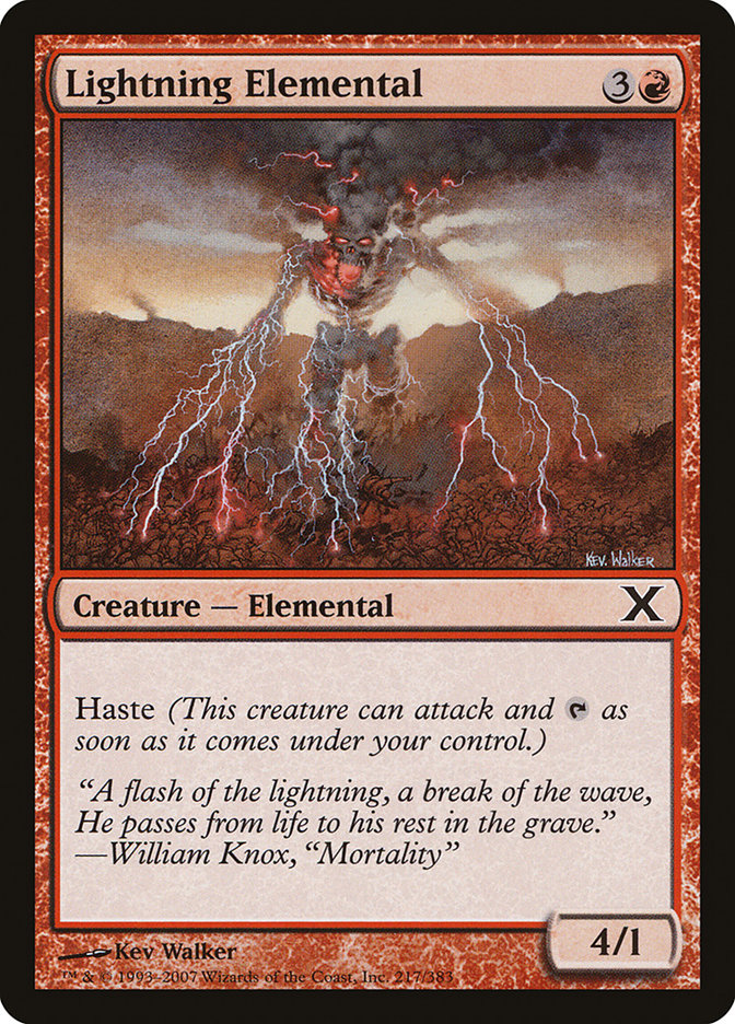 Image of Lightning Elemental [Tenth Edition]
