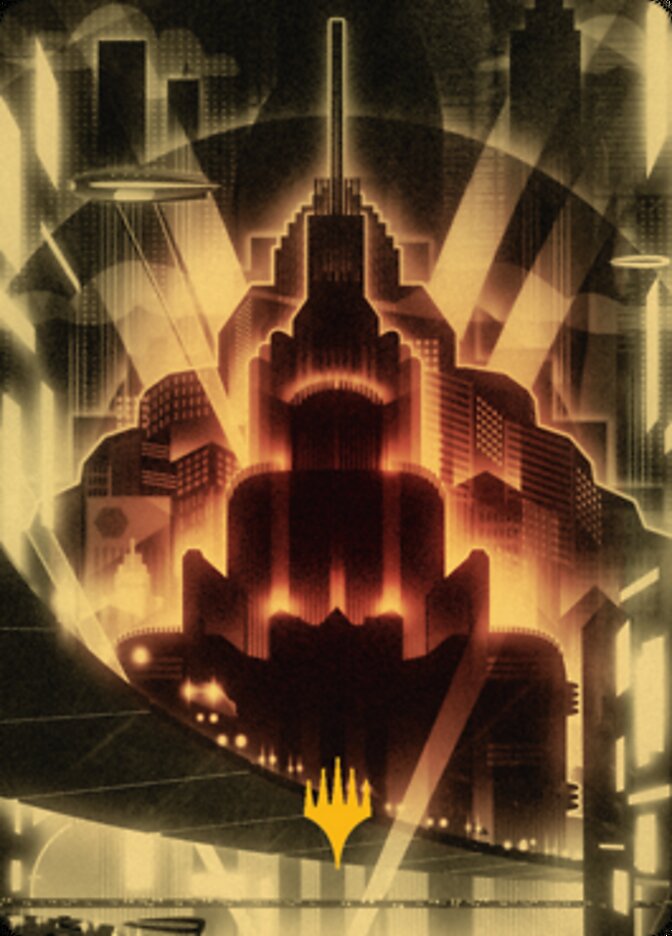 Image of Plains Art Card (Gold-Stamped Signature) [Streets of New Capenna Art Series]