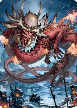 Image of Atsushi, the Blazing Sky 2 Art Card [Kamigawa: Neon Dynasty Art Series]