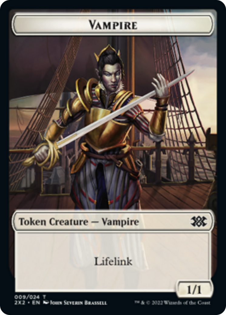 Image of Bear // Vampire Double-Sided Token [Double Masters 2022 Tokens]