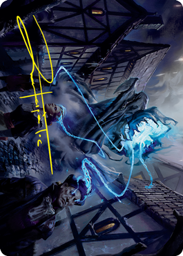 Image of Dreamshackle Geist Art Card (Gold-Stamped Signature) [Innistrad: Crimson Vow Art Series]