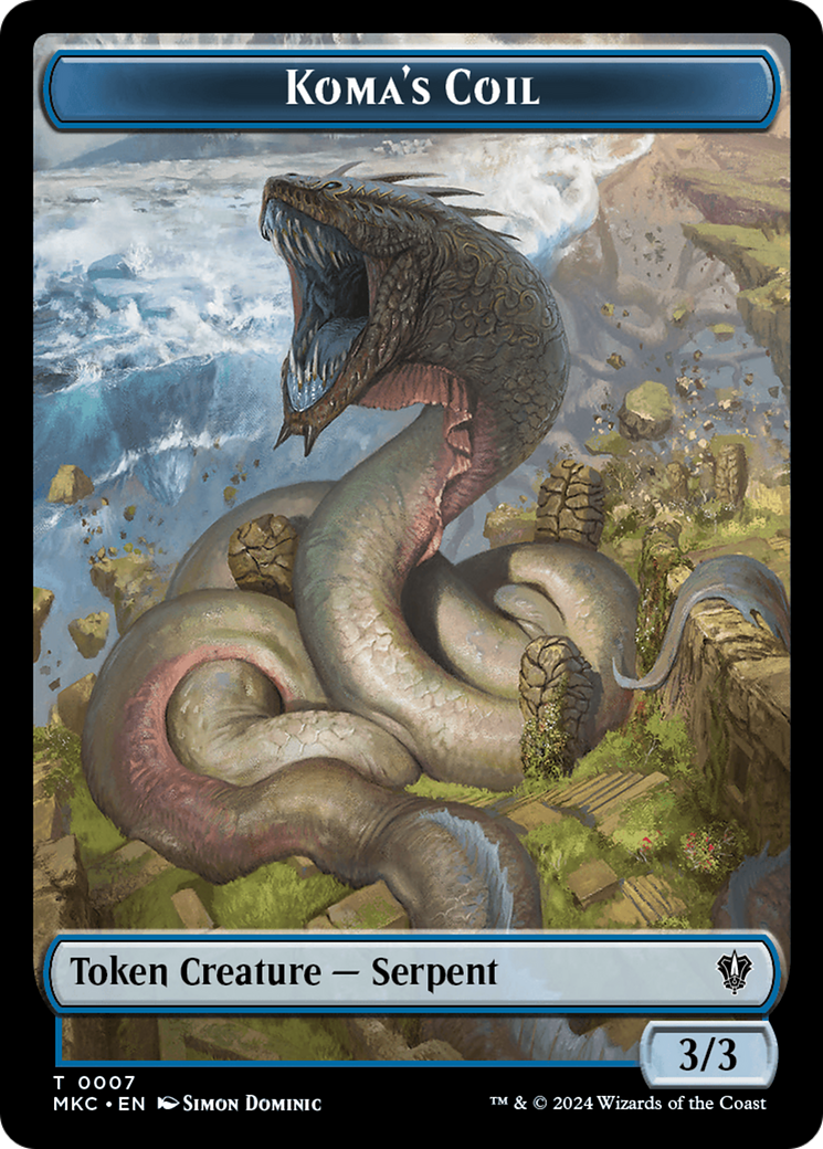 Image of Tentacle // Koma's Coil Double-Sided Token [Murders at Karlov Manor Commander Tokens]