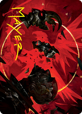 Image of Abrade Art Card (Gold-Stamped Signature) [Innistrad: Crimson Vow Art Series]