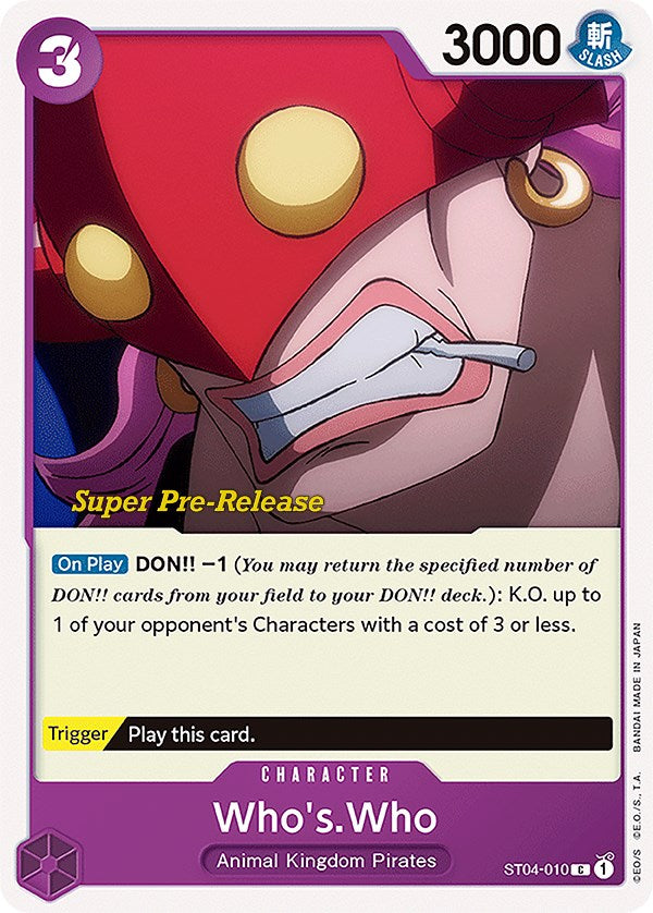 Image of Who's.Who [Super Pre-Release Starter Deck: Animal Kingdom Pirates]