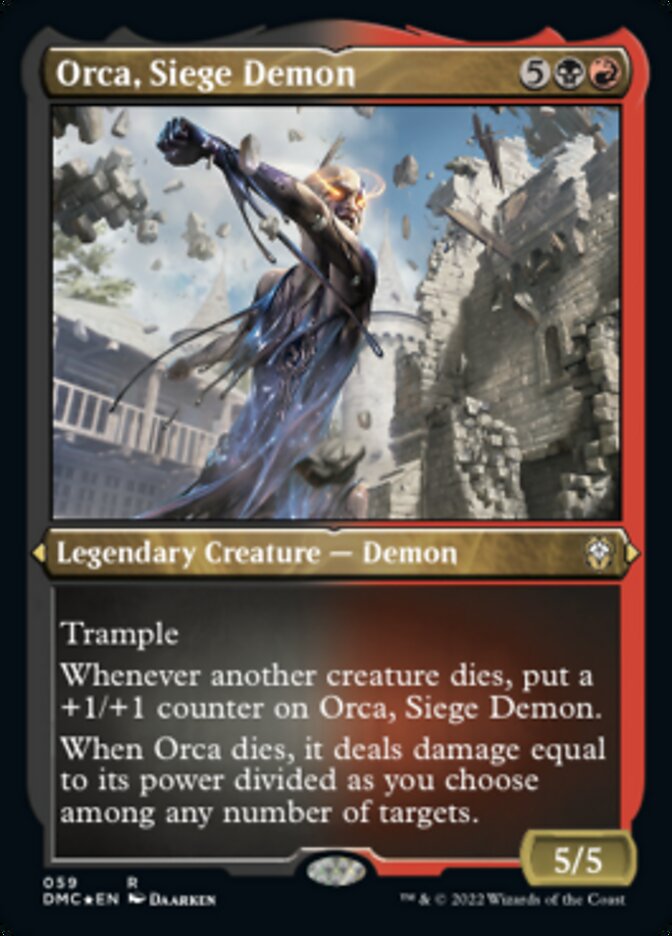 Image of Orca, Siege Demon (Foil Etched) [Dominaria United Commander]