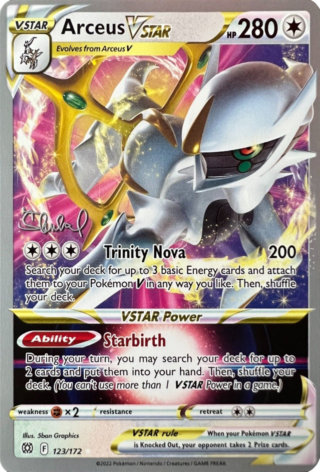 Image of Arceus VSTAR (123/172) (ADP - Ondrej Skubal) [World Championships 2022]
