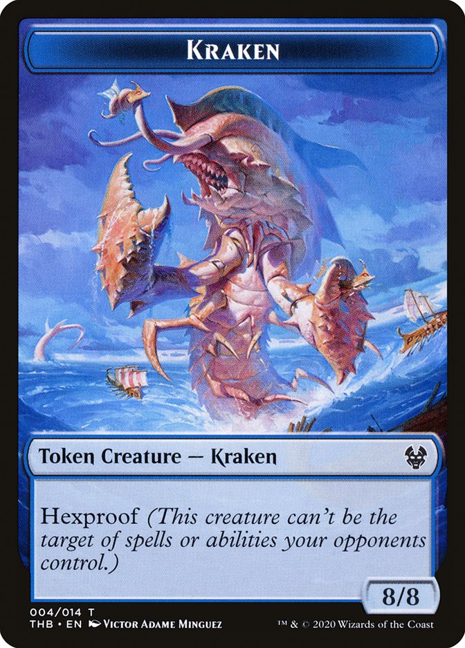 Image of Human Soldier // Kraken Double-Sided Token [Theros Beyond Death Tokens]