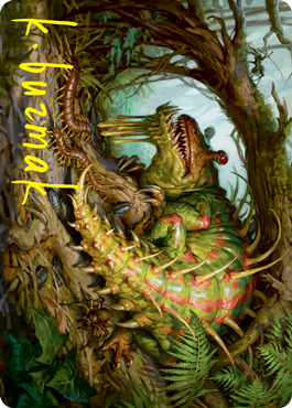 Image of Blex, Vexing Pest Art Card (Gold-Stamped Signature) [Strixhaven: School of Mages Art Series]
