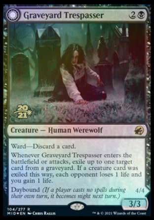 Image of Graveyard Trespasser // Graveyard Glutton [Innistrad: Midnight Hunt Prerelease Promos]