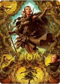 Image of Nissa of Shadowed Boughs 2 Art Card [Zendikar Rising Art Series]