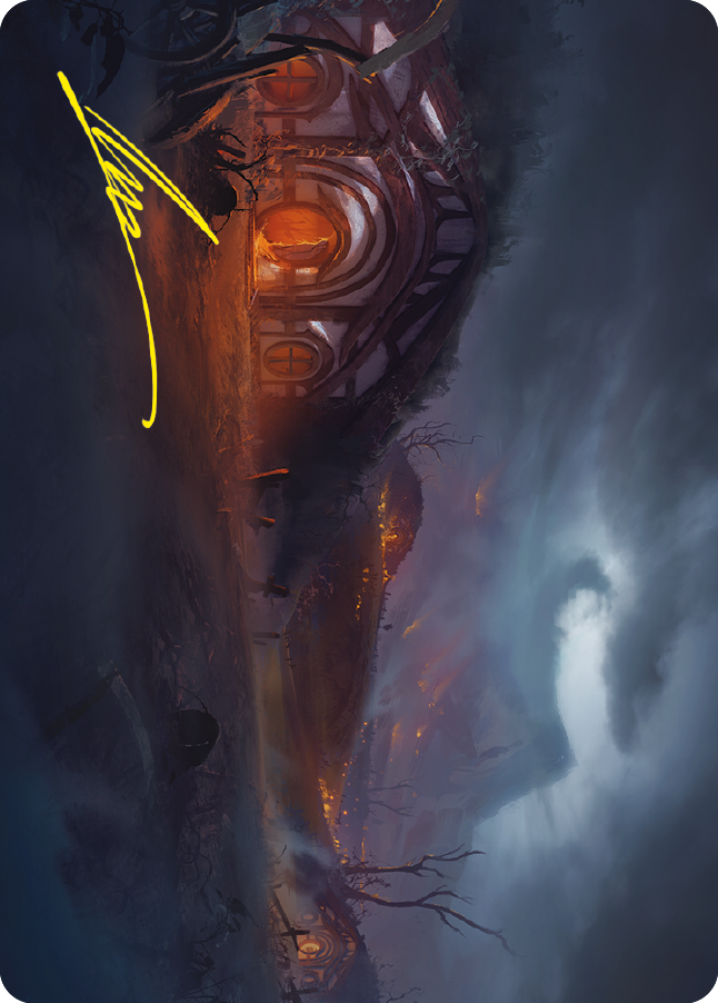 Image of Field of Ruin Art Card (Gold-Stamped Signature) [The Lord of the Rings: Tales of Middle-earth Art Series]