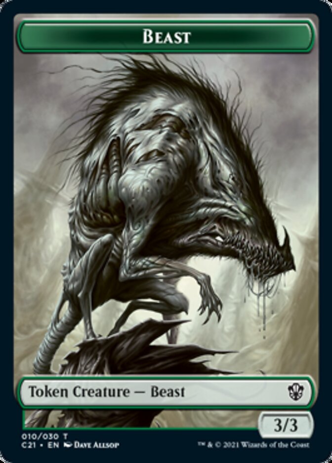Image of Beast (010) // Whale Double-Sided Token [Commander 2021 Tokens]