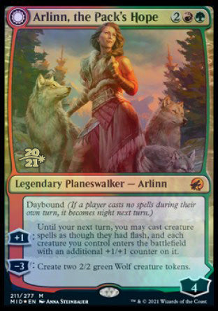 Image of Arlinn, the Pack's Hope // Arlinn, the Moon's Fury [Innistrad: Midnight Hunt Prerelease Promos]