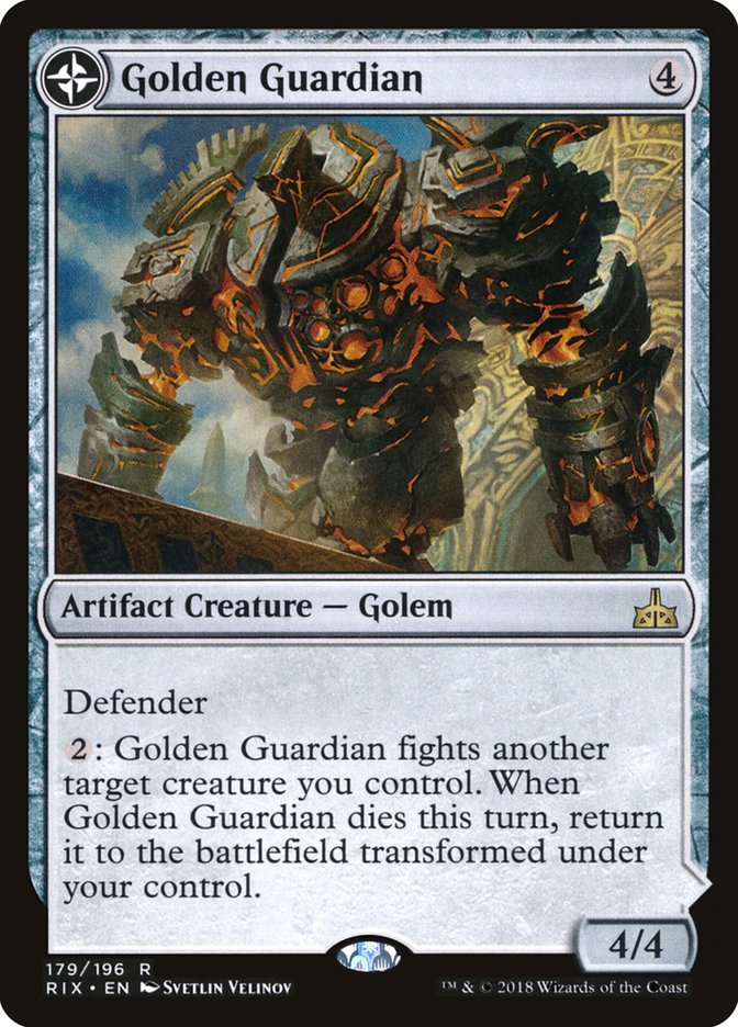 Image of Golden Guardian // Gold-Forge Garrison [Rivals of Ixalan]