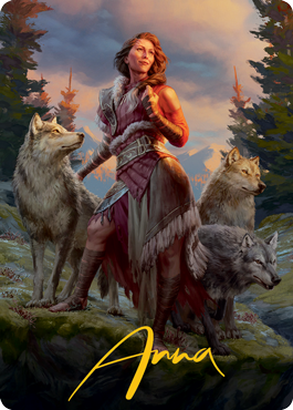 Image of Arlinn, the Pack's Hope 1 Art Card (Gold-Stamped Signature) [Innistrad: Midnight Hunt Art Series]