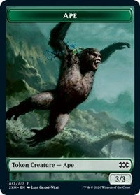Image of Ape // Golem Double-Sided Token [Double Masters Tokens]