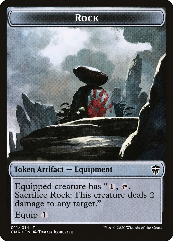 Image of Rock // Spirit Double-Sided Token [Commander Legends Tokens]