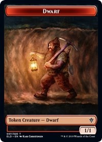 Image of Dwarf // Food (15) Double-Sided Token [Throne of Eldraine Tokens]