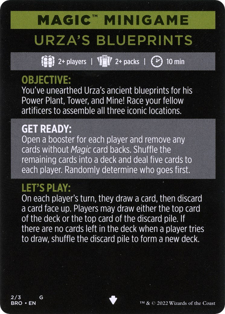 Image of Urza's Blueprints (Magic Minigame) [The Brothers' War Minigame]