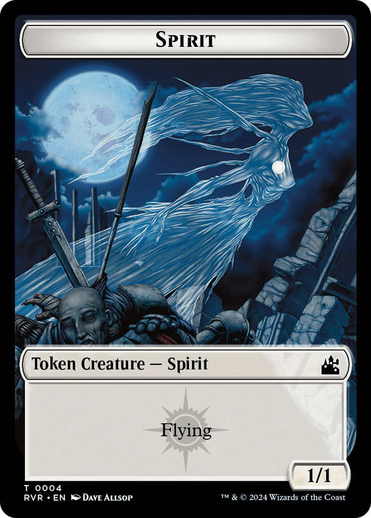 Image of Spirit Token (0004) [Ravnica Remastered Tokens]