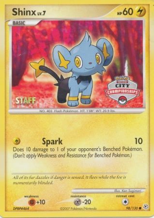 Image of Shinx (98/130) (Staff City Championships Promo) [Nintendo: Black Star Promos]