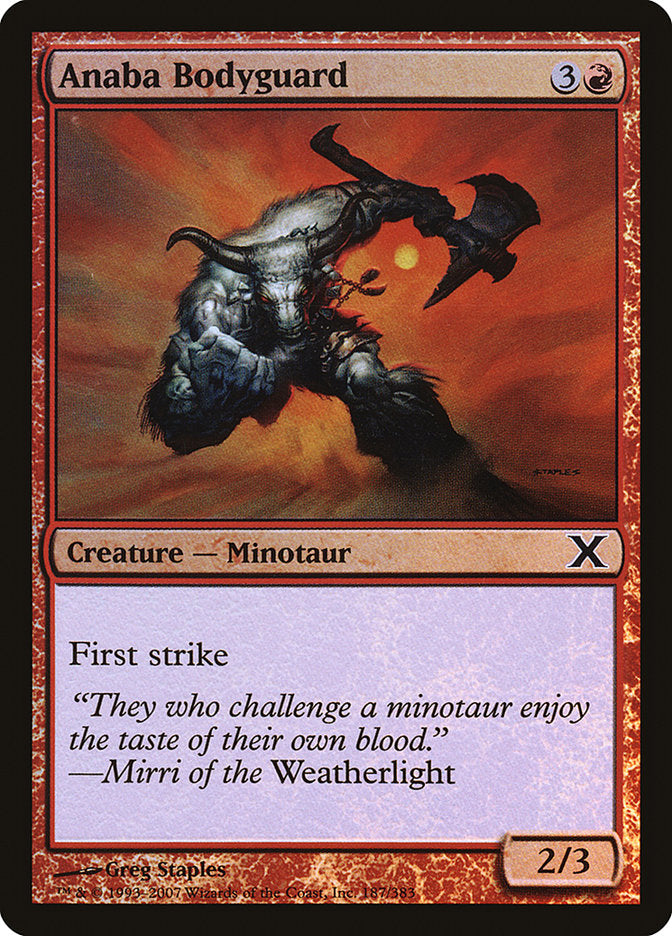 Image of Anaba Bodyguard (Premium Foil) [Tenth Edition]