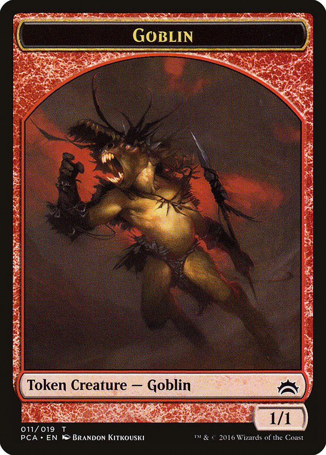 Image of Goblin // Boar Double-Sided Token [Planechase Anthology Tokens]