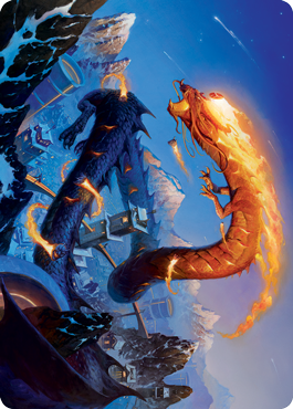 Image of Atsushi, the Blazing Sky 1 Art Card [Kamigawa: Neon Dynasty Art Series]