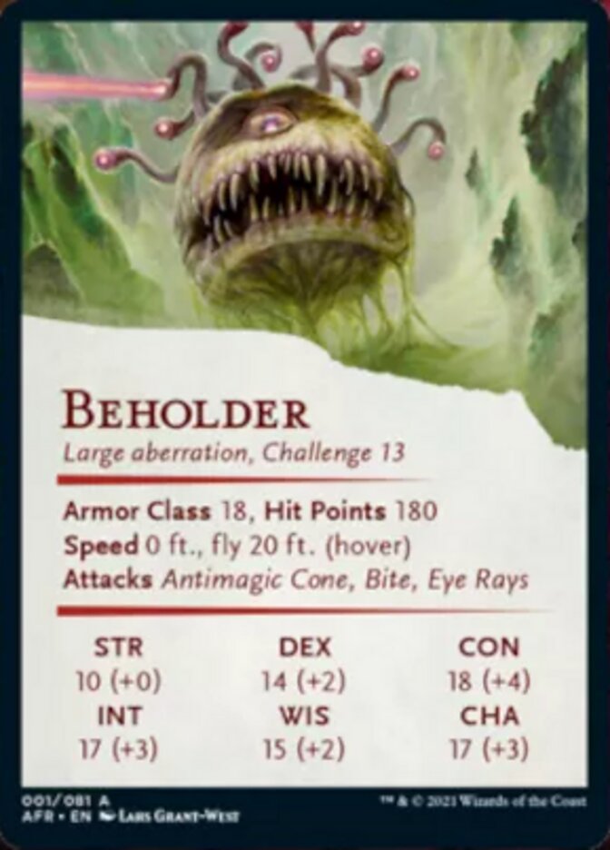 Image of Beholder Art Card [Dungeons & Dragons: Adventures in the Forgotten Realms Art Series]