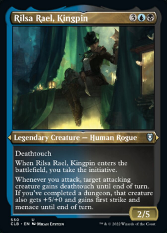 Image of Rilsa Rael, Kingpin (Foil Etched) [Commander Legends: Battle for Baldur's Gate]