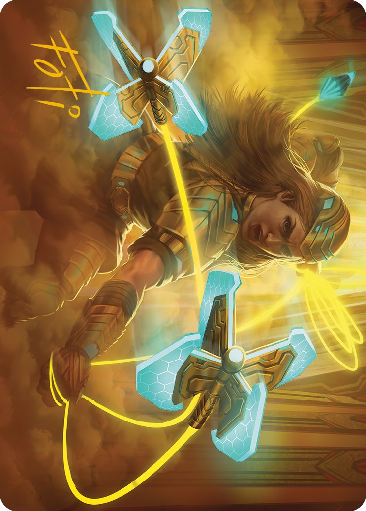 Image of Bladehold War-Whip Art Card (Gold-Stamped Signature) [Phyrexia: All Will Be One Art Series]