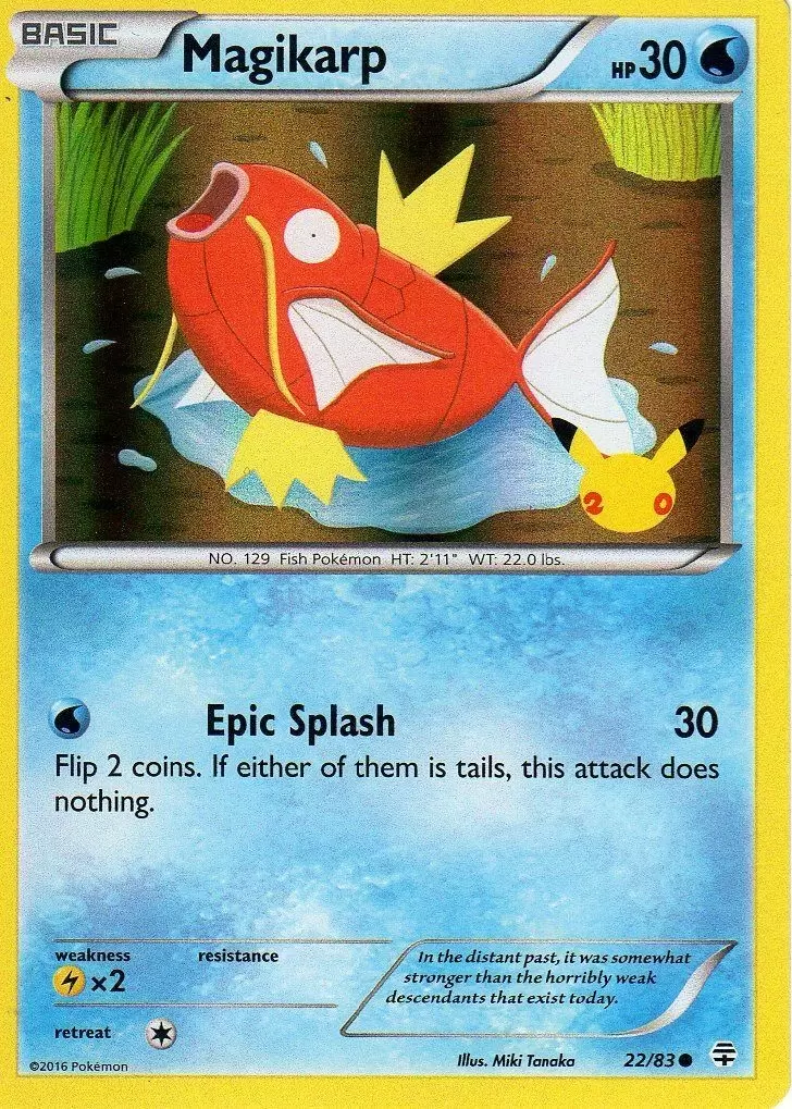 Image of Magikarp (22/83) (20th Anniversary Stamp) [XY: Generations]