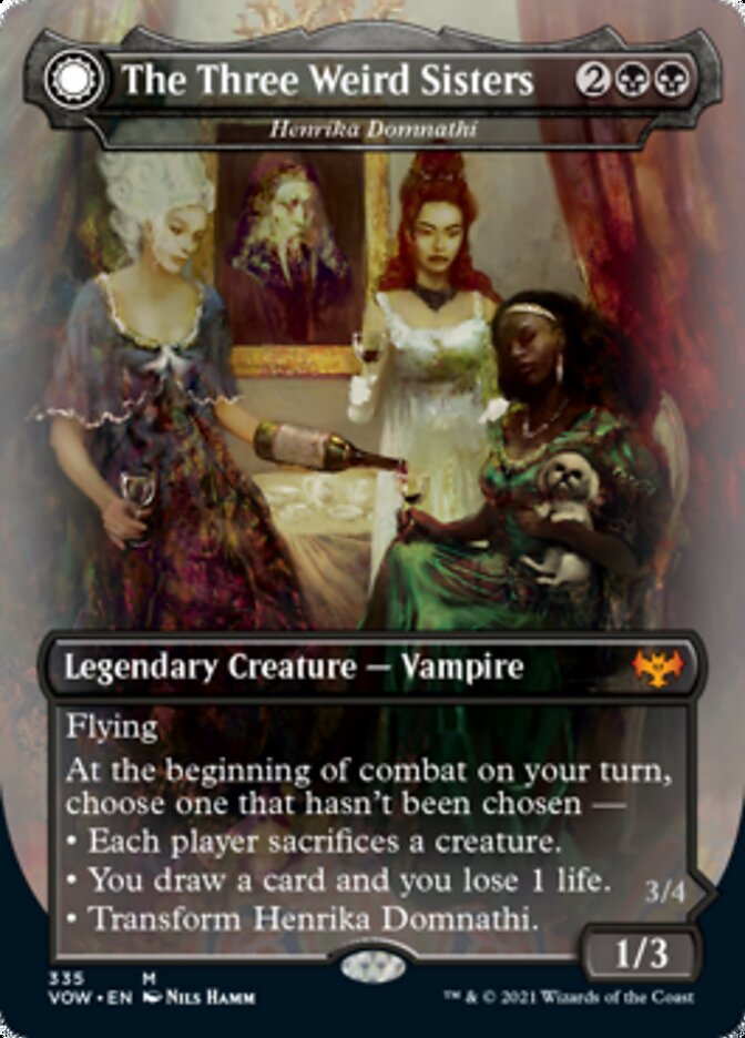 Image of Henrika Domnathi // Henrika, Infernal Seer - The Three Weird Sisters // Fiends of Darkest Night [Innistrad: Crimson Vow]