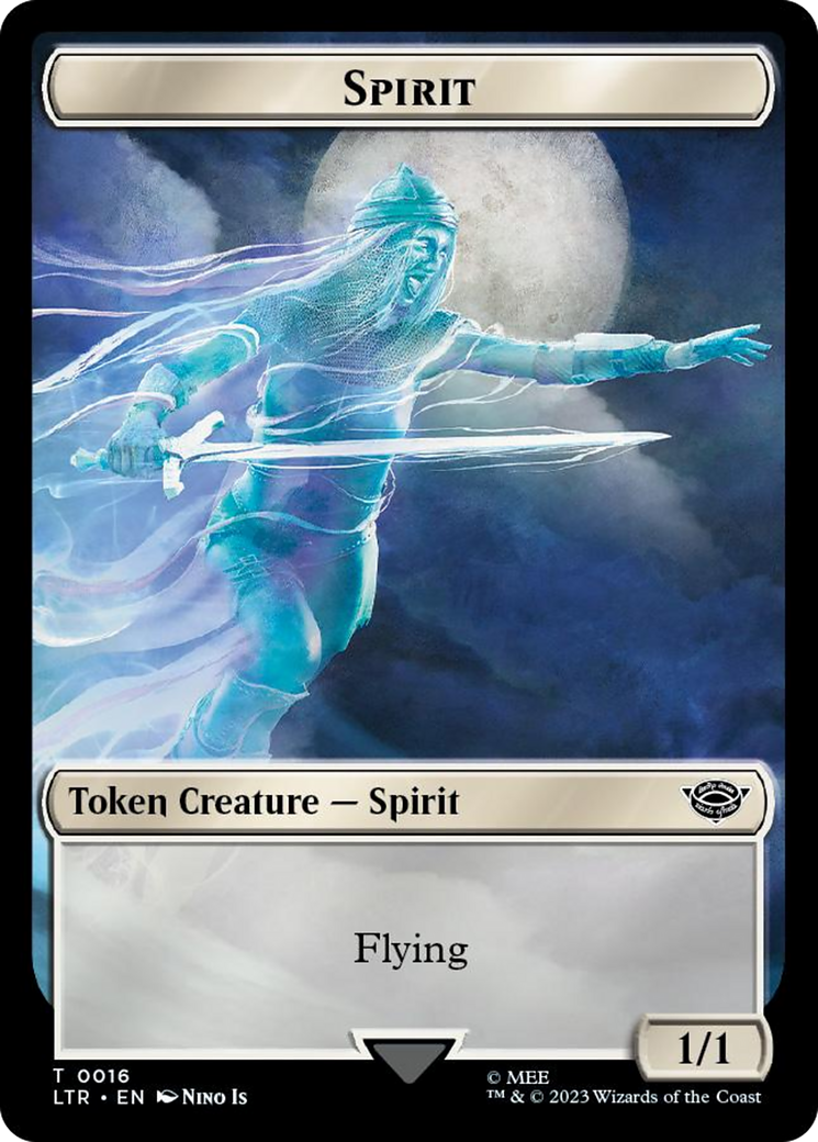 Image of Spirit // Food (0023) Double-Sided Token (Surge Foil) [The Lord of the Rings: Tales of Middle-Earth Tokens]
