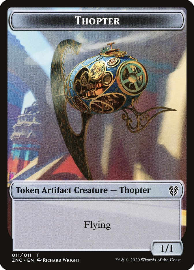 Image of Faerie Rogue // Thopter Double-Sided Token [Zendikar Rising Commander Tokens]
