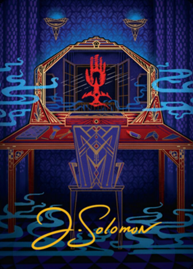 Image of Obscura Charm Art Card (Gold-Stamped Signature) [Streets of New Capenna Art Series]