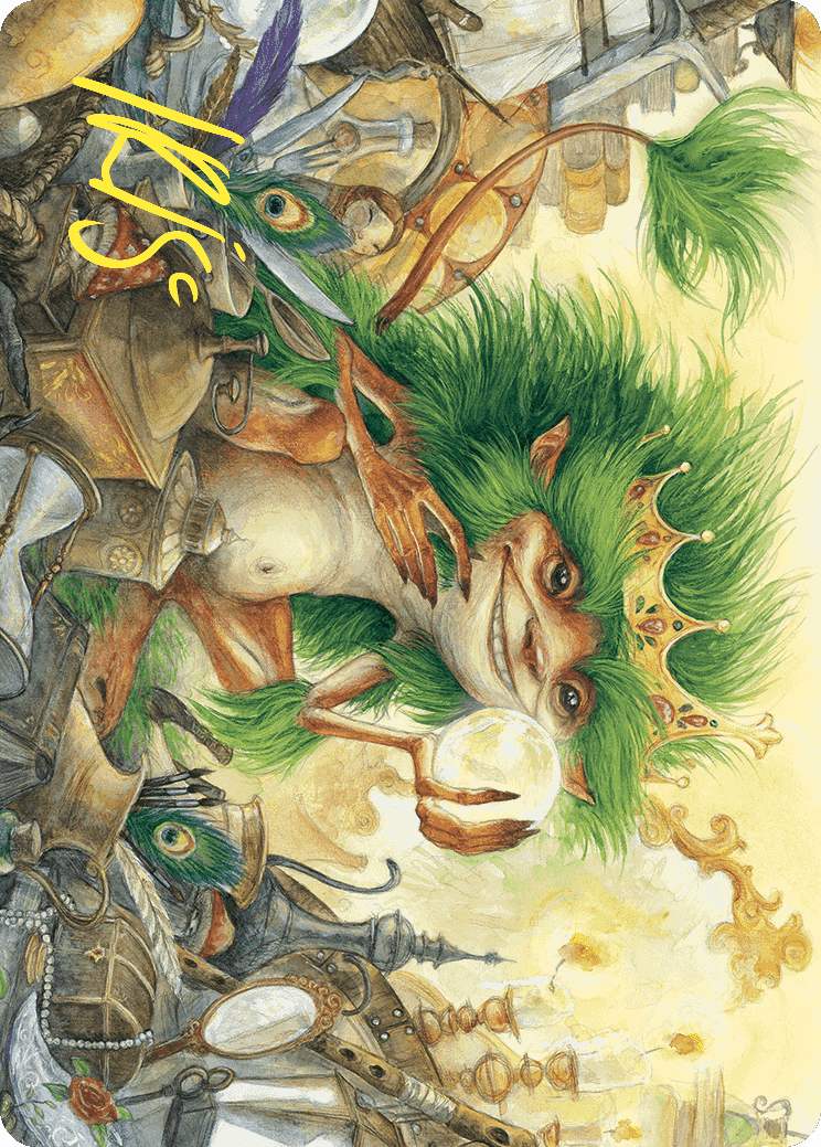 Image of Knickknack Ouphe Art Card (Gold-Stamped Signature) [Wilds of Eldraine Art Series]