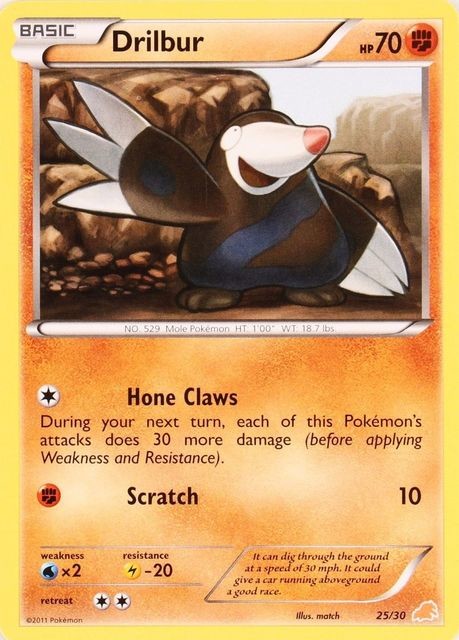 Image of Drilbur (25/30) [Black & White: Trainer Kit - Excadrill]