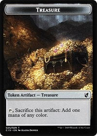 Image of Treasure // Human Double-Sided Token [Commander 2019 Tokens]