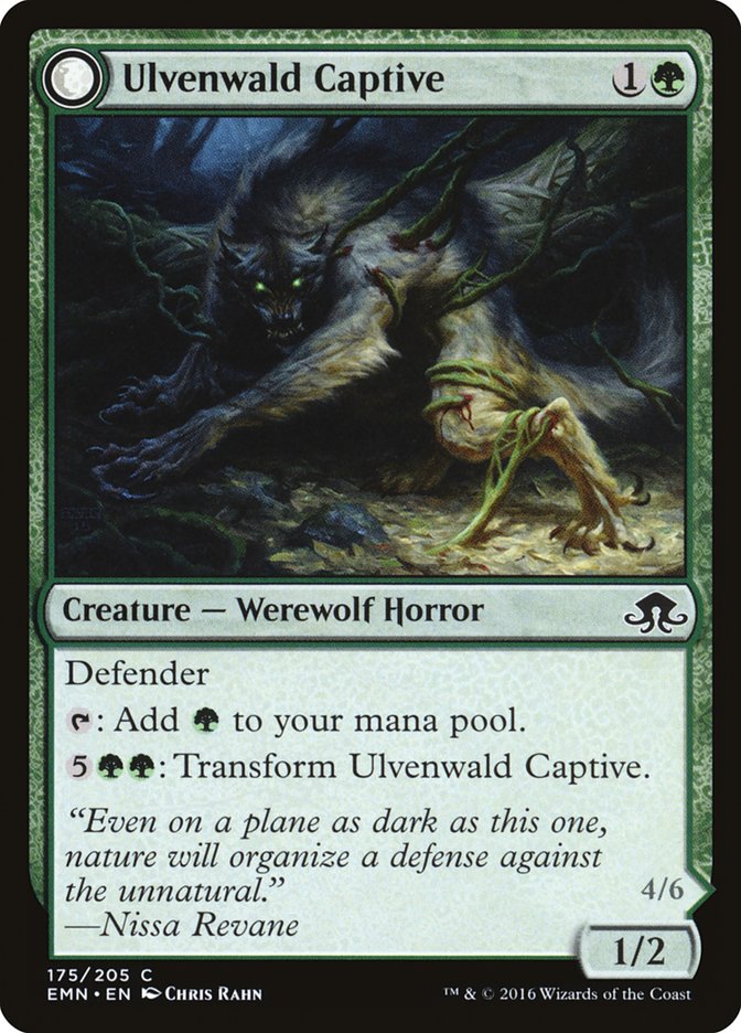 Image of Ulvenwald Captive // Ulvenwald Abomination [Eldritch Moon]