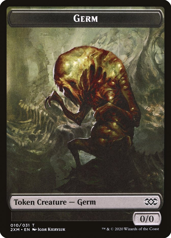Image of Elf Warrior // Germ Double-Sided Token [Double Masters Tokens]