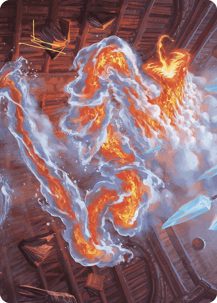 Image of Scalding Viper Art Card (Gold-Stamped Signature) [Wilds of Eldraine Art Series]