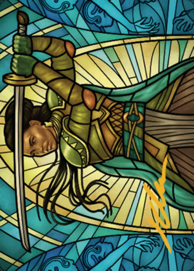 Image of Shanna, Purifying Blade Art Card 2 (Gold-Stamped Signature) [Dominaria United Art Series]