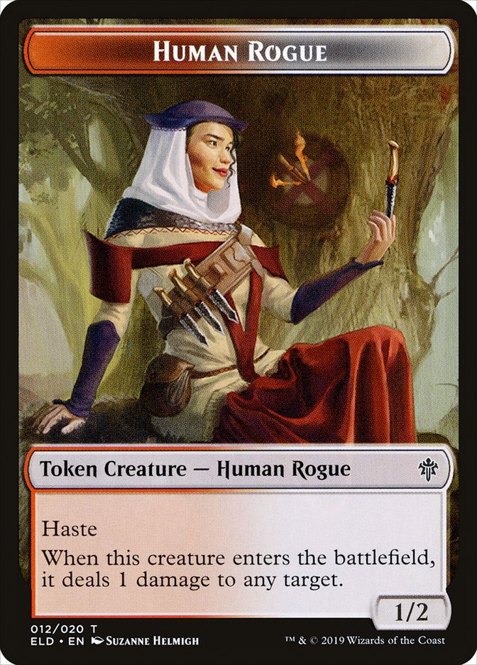 Image of Human Rogue Token [Throne of Eldraine Tokens]