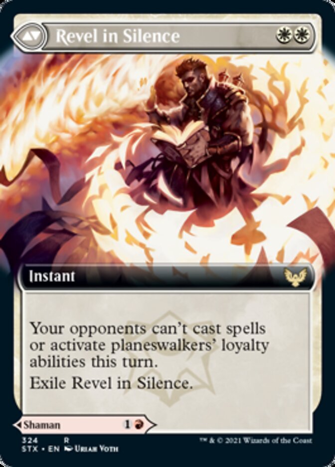Image of Flamescroll Celebrant // Revel in Silence (Extended Art) [Strixhaven: School of Mages]