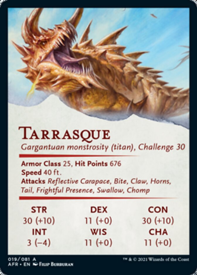 Image of Tarrasque Art Card [Dungeons & Dragons: Adventures in the Forgotten Realms Art Series]
